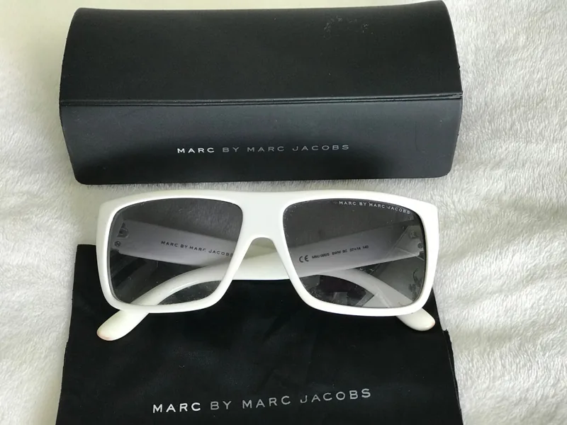 Marc by Marc Jacobs White Striped Logo Sunglasses 096/S — image 2