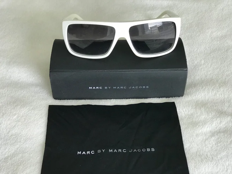 Marc by Marc Jacobs White Striped Logo Sunglasses 096/S — image 3