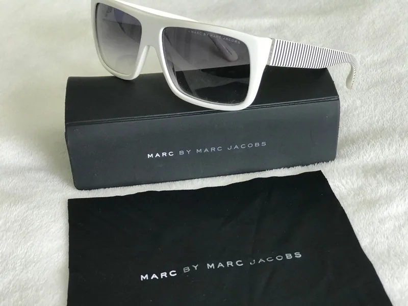 Marc by Marc Jacobs White Striped Logo Sunglasses 096/S — image 4