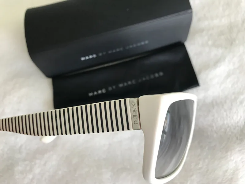 Marc by Marc Jacobs White Striped Logo Sunglasses 096/S — image 6