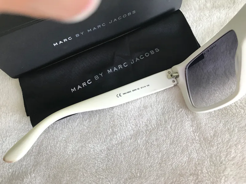 Marc by Marc Jacobs White Striped Logo Sunglasses 096/S — image 9
