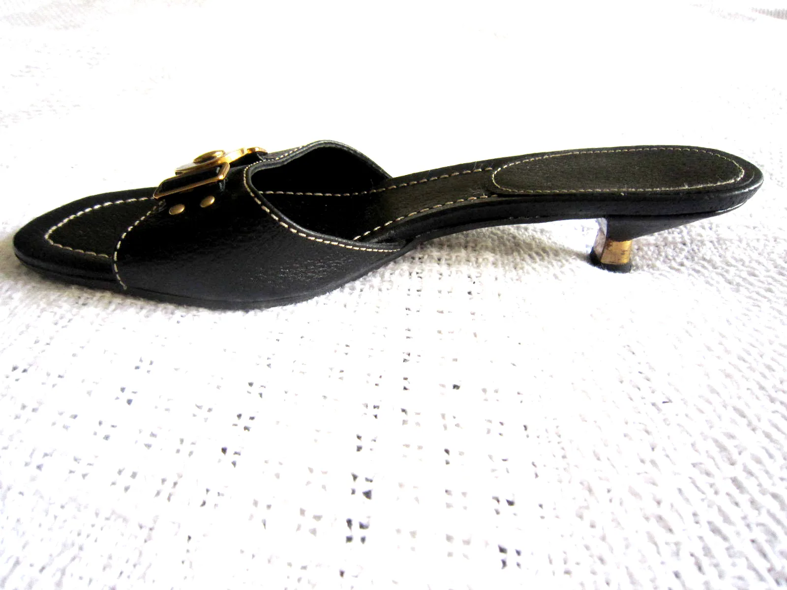 Miu Miu Black Kitten Heel Mules — image 2