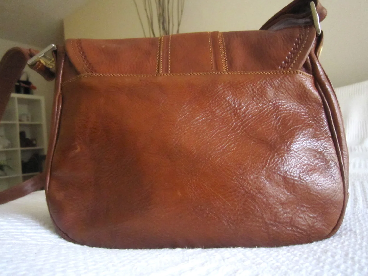 Marino Orlandi Brown Leather Crossbody Bag — image 3