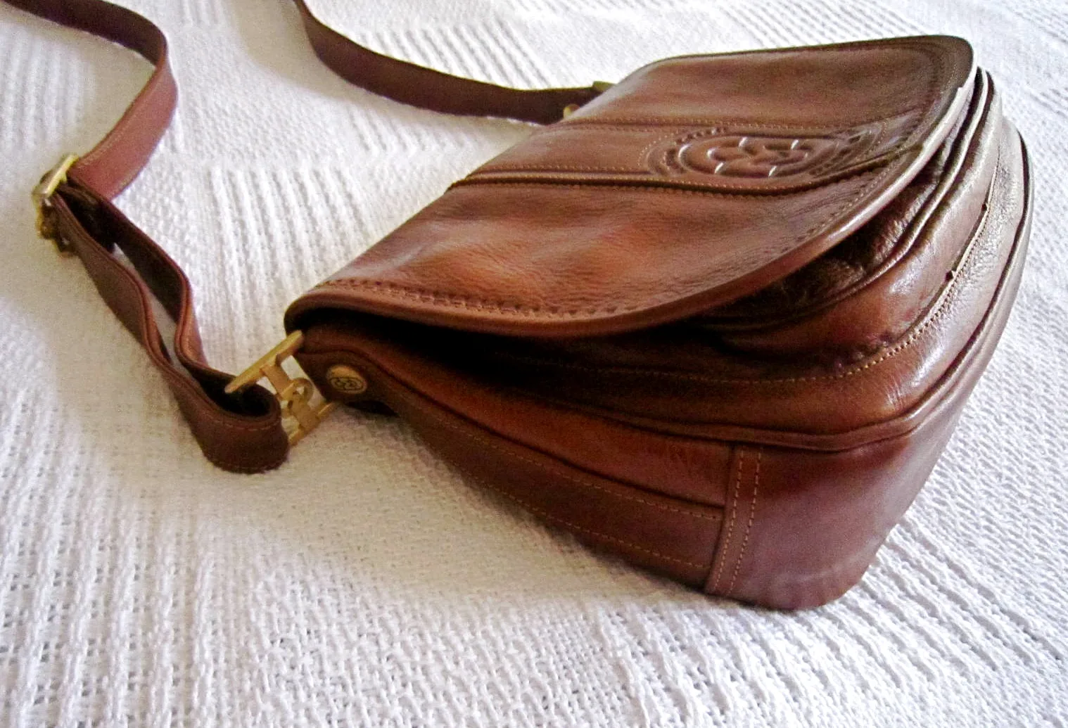 Marino Orlandi Brown Leather Crossbody Bag — image 4