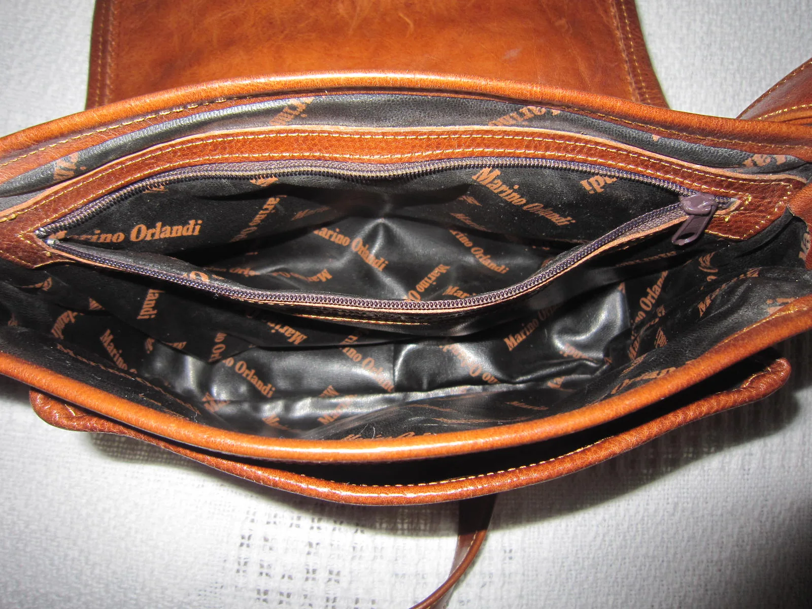 Marino Orlandi Brown Leather Crossbody Bag — image 9