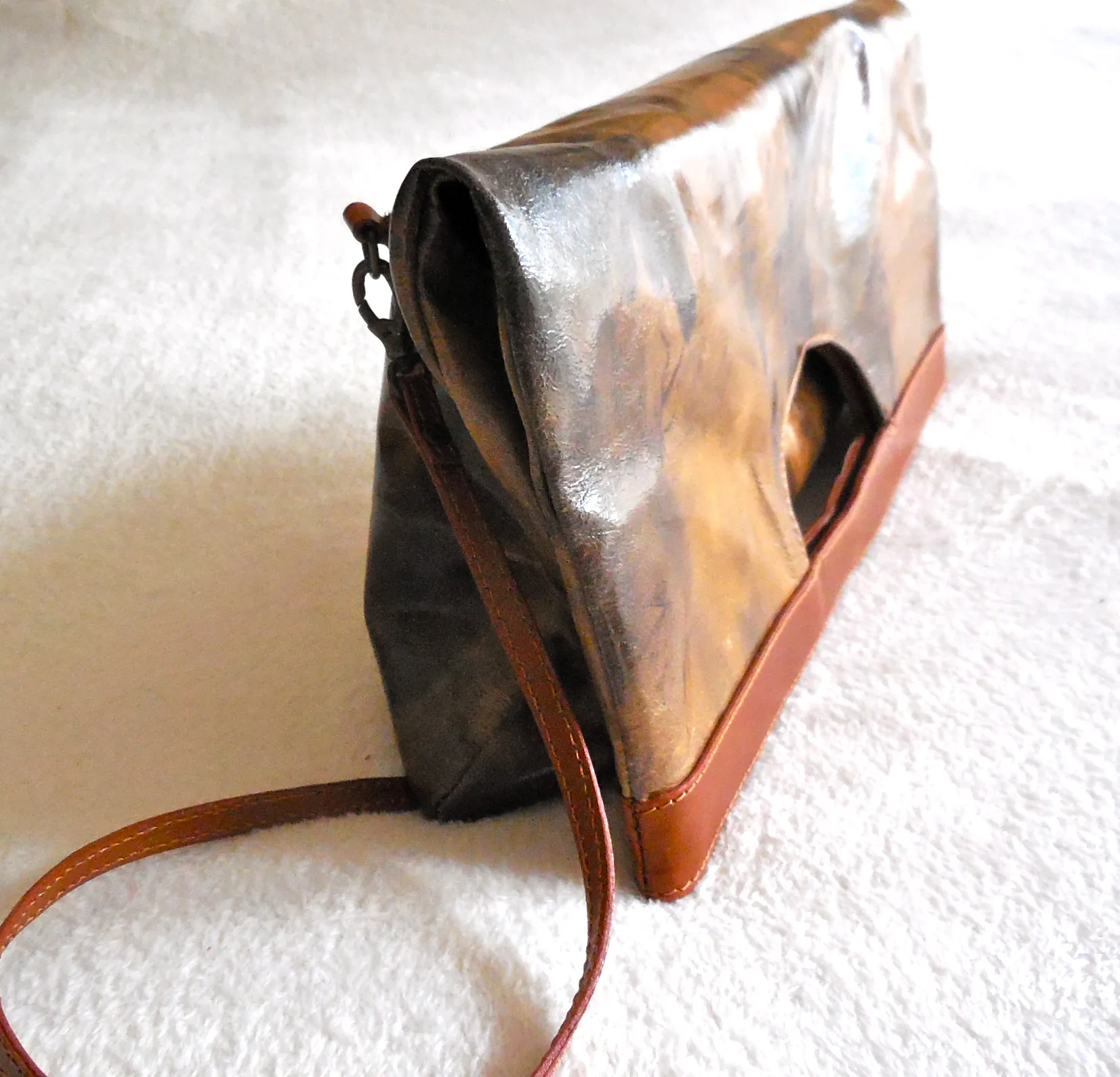 Maurizio Taiuti Leather Floral Crossbody Bag — image 5