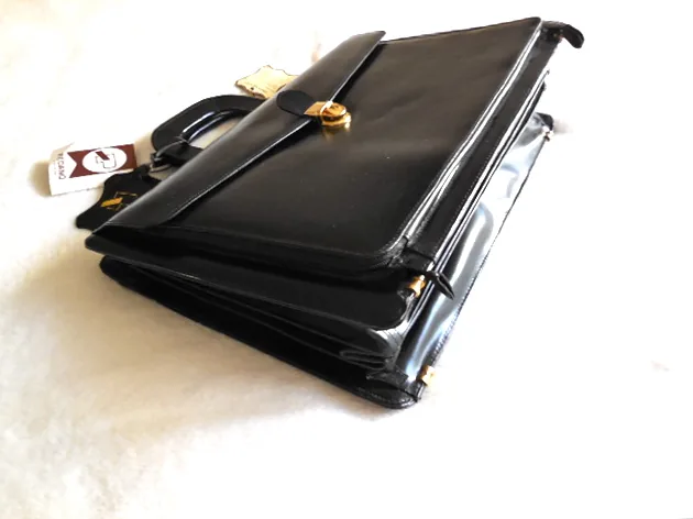 Black Leather Briefcase — image 2