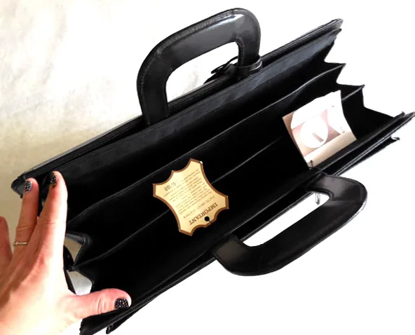 Black Leather Briefcase — image 5