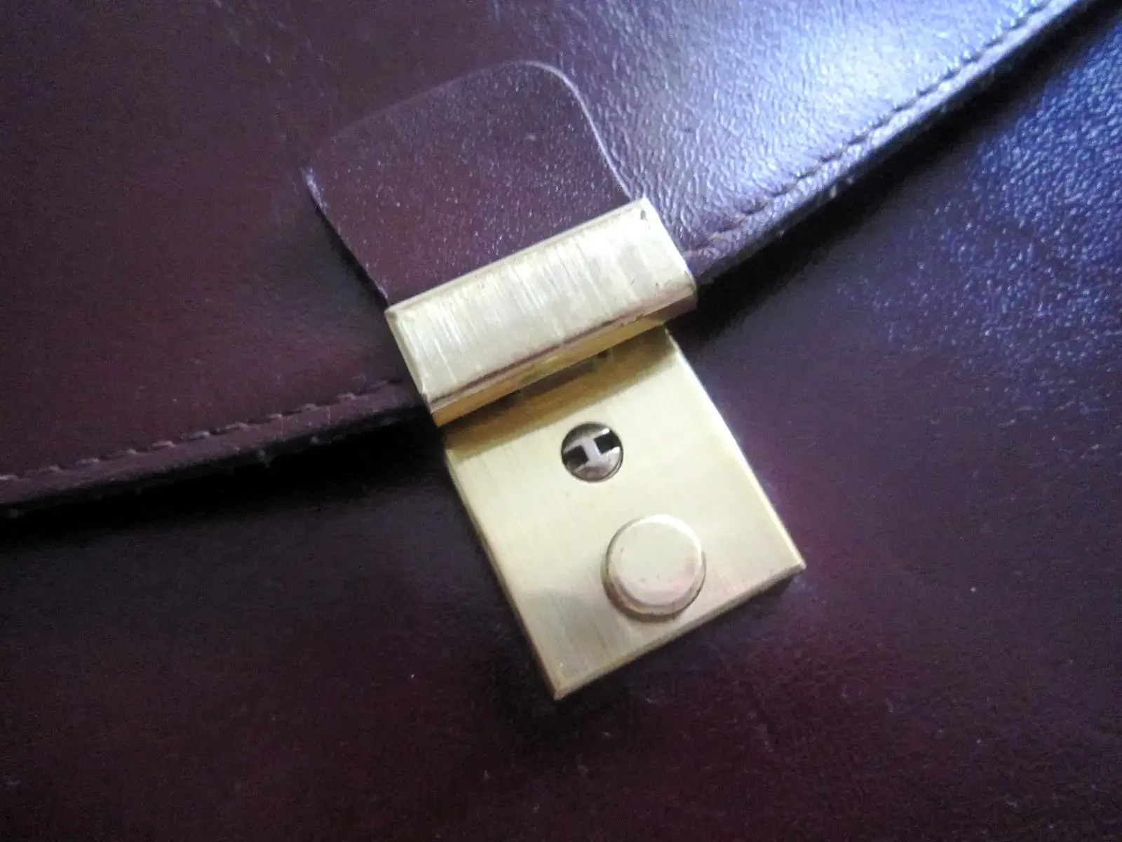 Burgundy Leather Wristlet — image 4