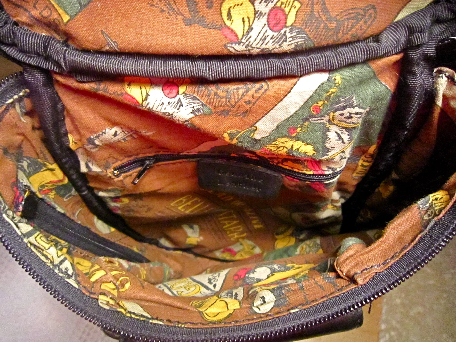Genuine Black Cowhide Leather Zip-Top Backpack — image 4