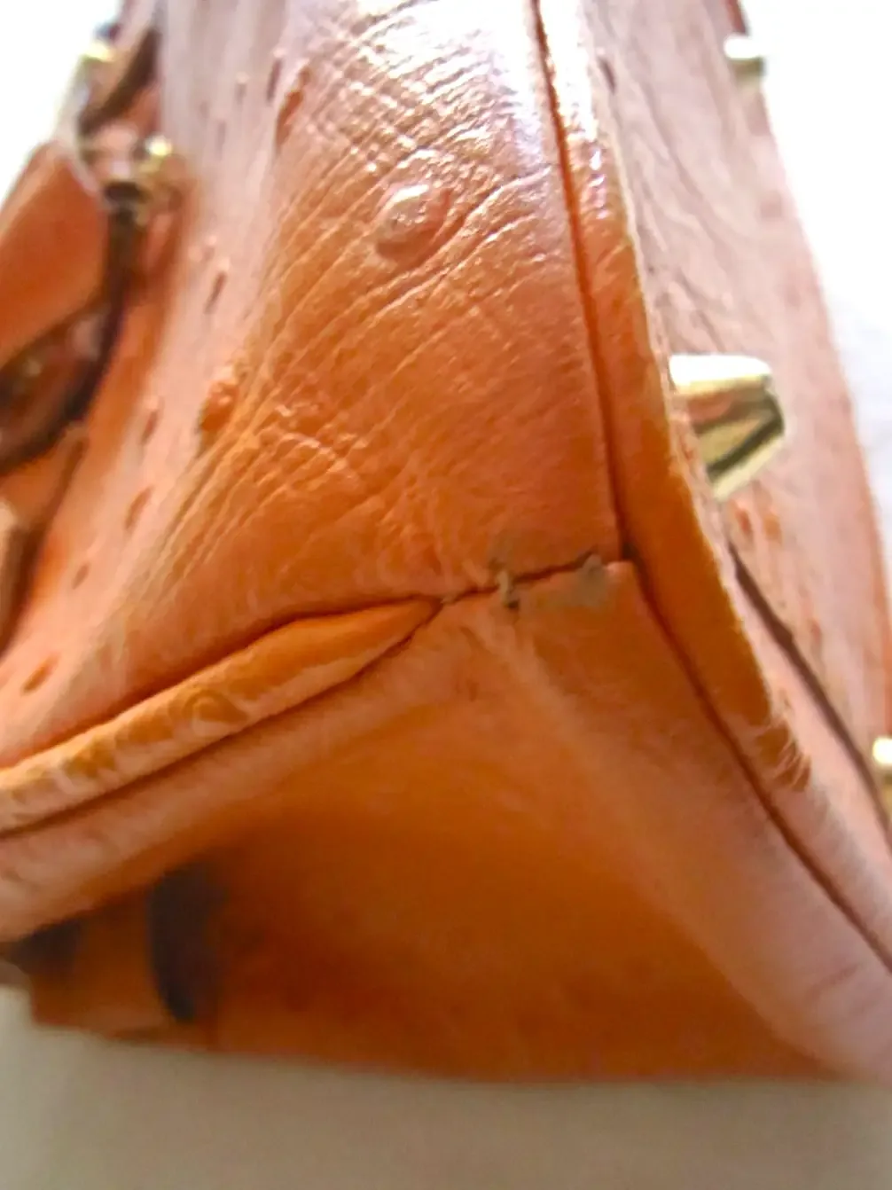 Orange Genuine Leather Satchel — image 6