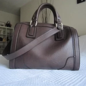Vintage Large Brown Boston Bag