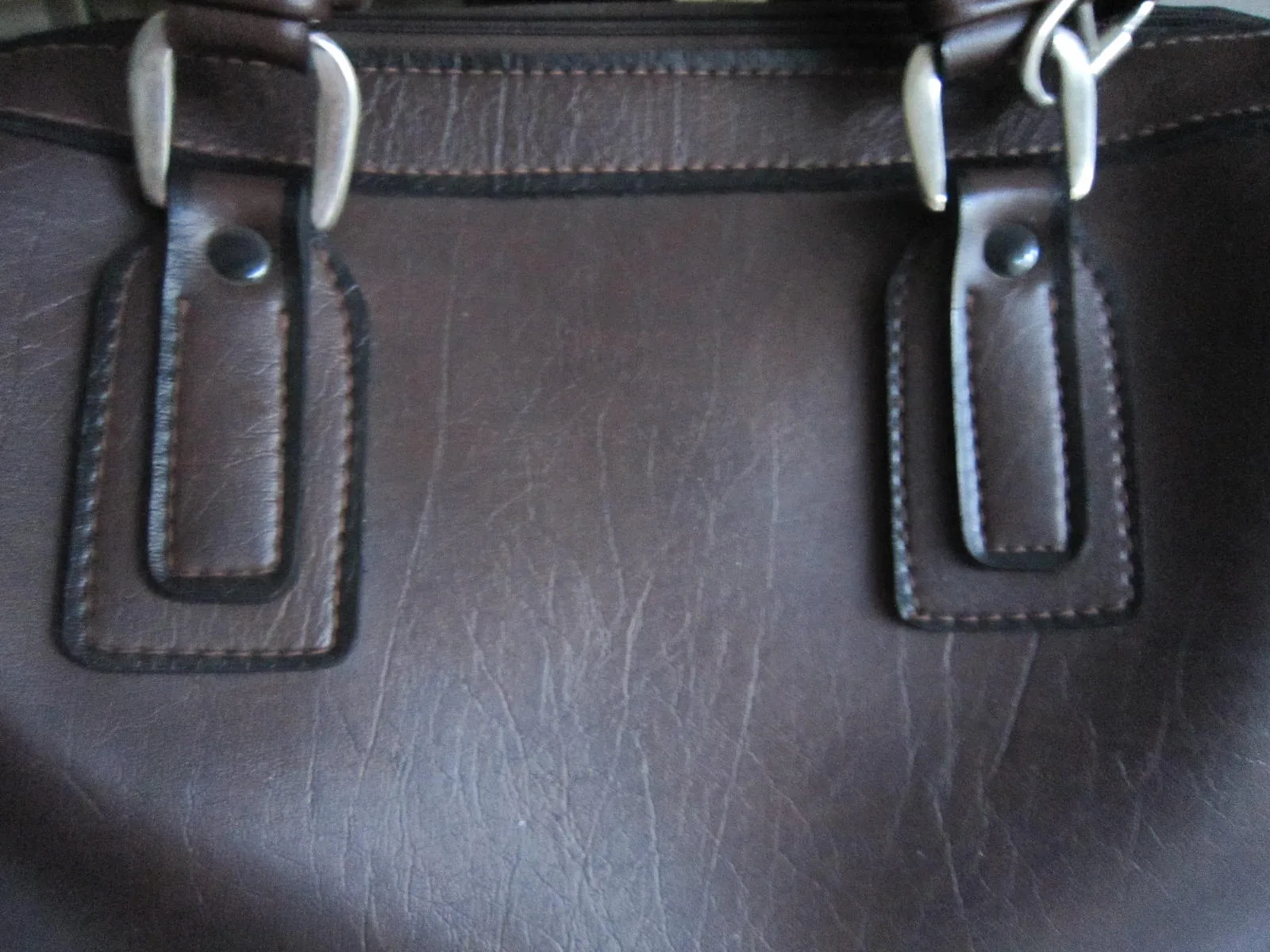Vintage Large Brown Boston Bag — image 4