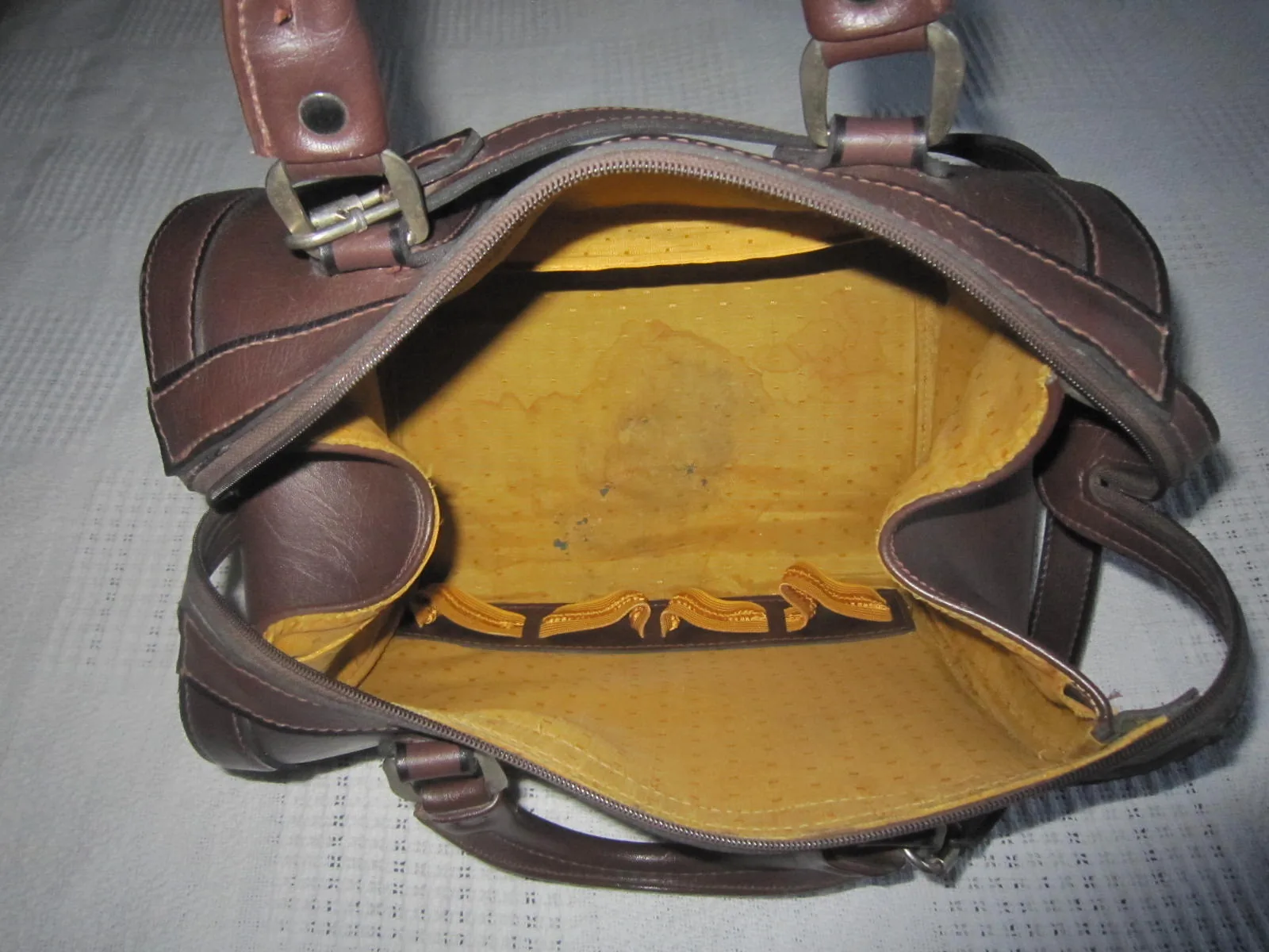 Vintage Large Brown Boston Bag — image 6