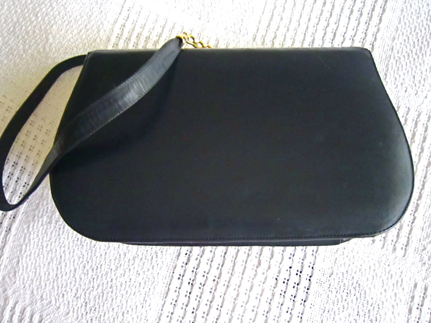 Vintage Navy Lambskin Classic Jumbo 2.55 Chain Bag — image 2
