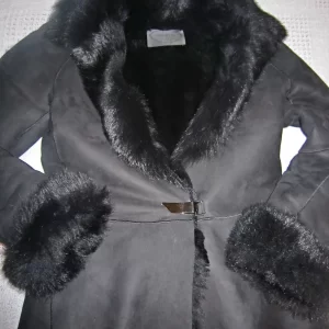 Luxury Black Shearling & Fur Jacket/S