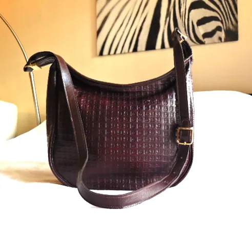 Pierre Cardin Vintage Burgundy Leather Crossbody
