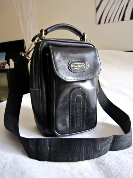 Vintage Pierre Cardin Distressed Leather Shoulder Bag