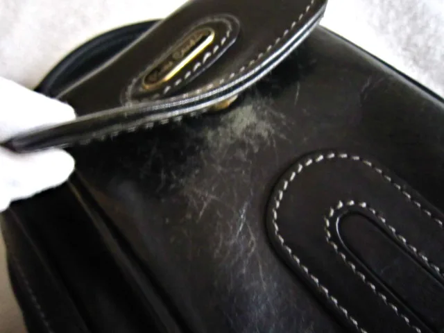Vintage Pierre Cardin Distressed Leather Shoulder Bag — image 5