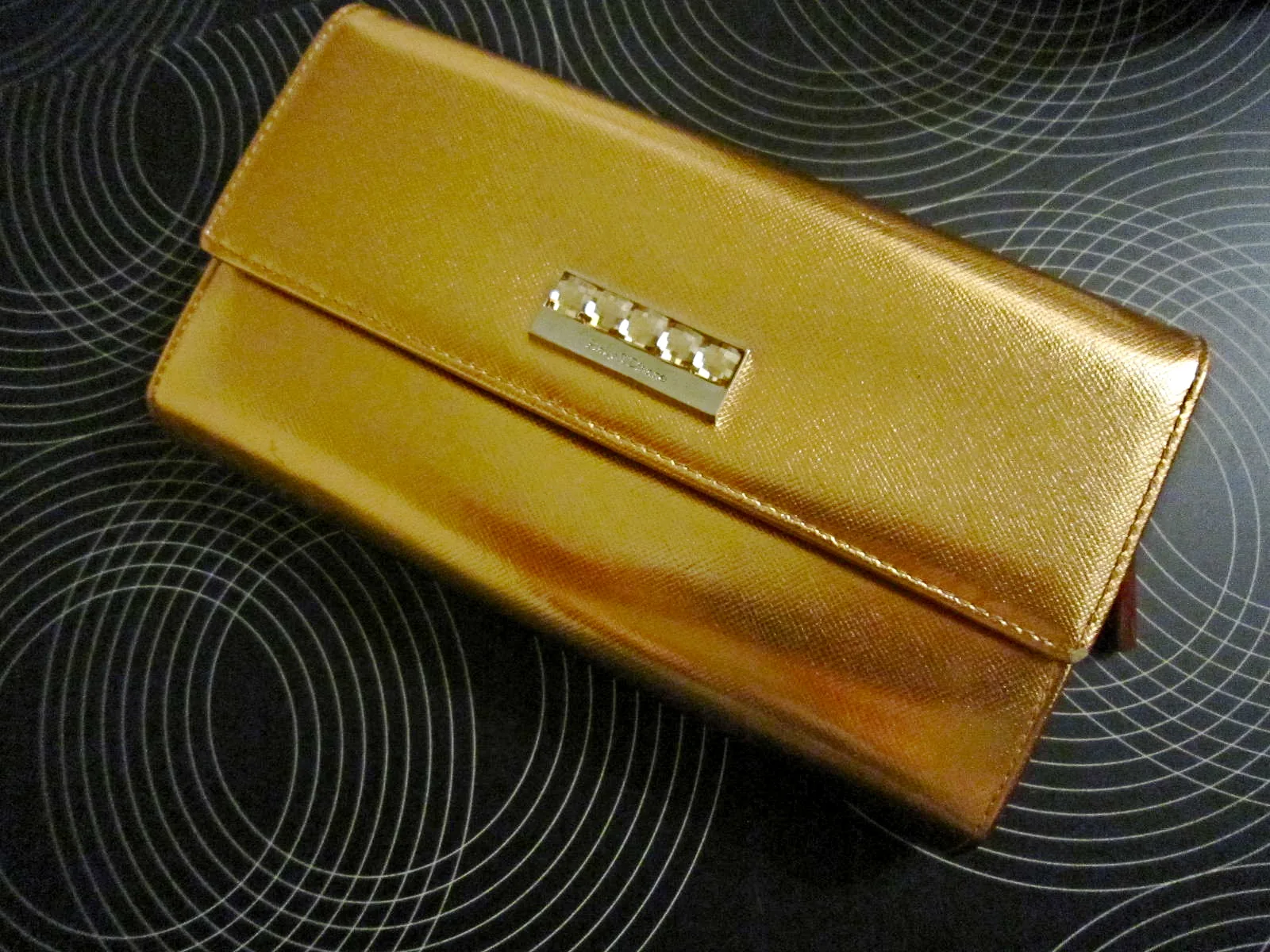 Pinky & Dianne Gold Patent Leather Long Wallet