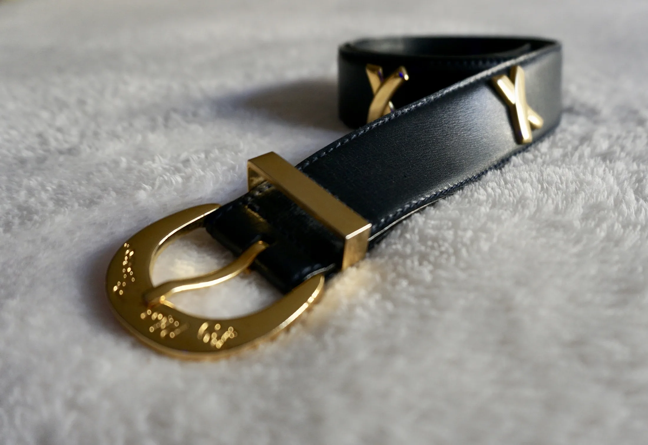 Paloma Picasso Vintage Navy Leather Belt — image 3