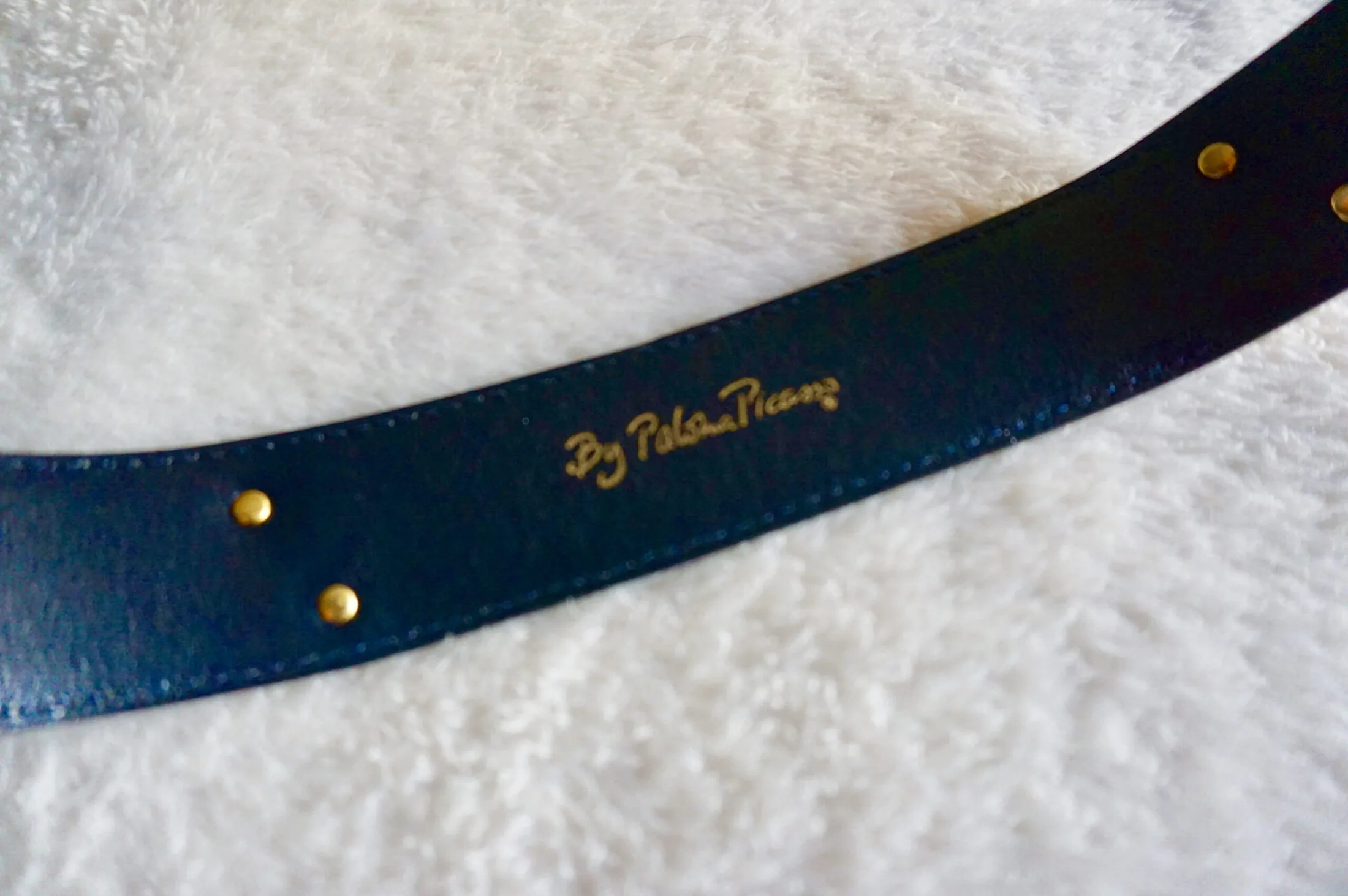 Paloma Picasso Vintage Navy Leather Belt — image 4