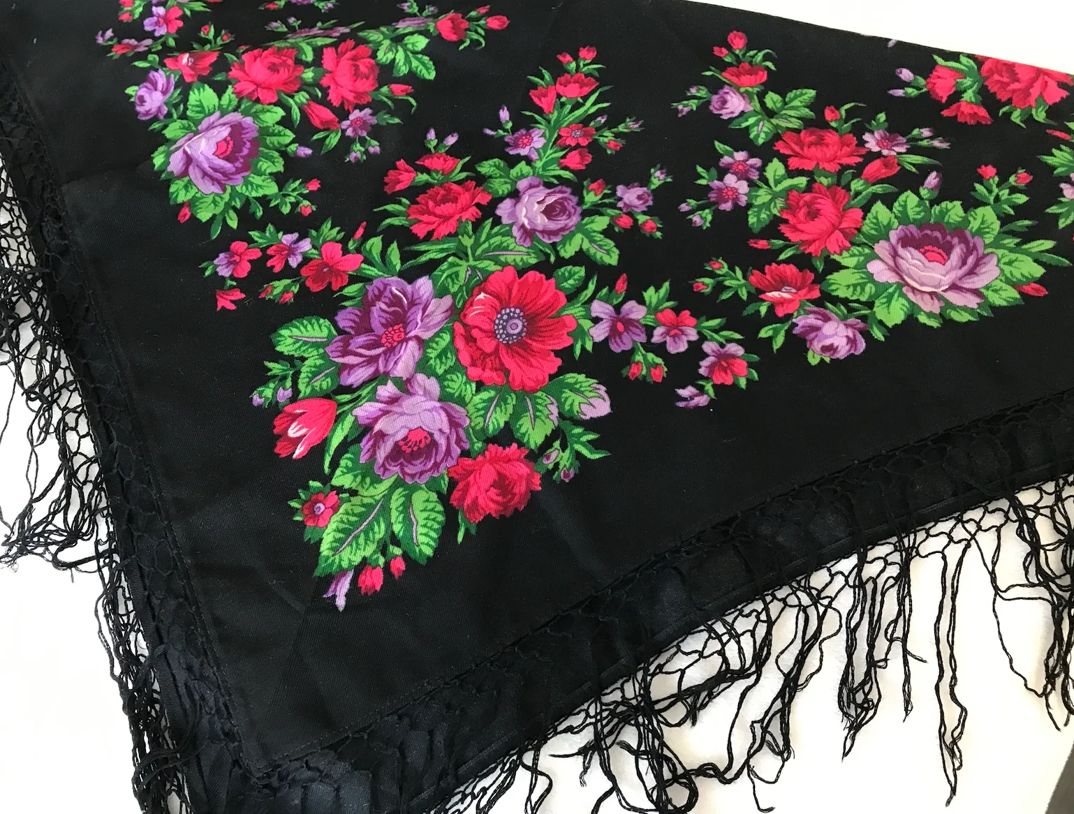 Pavlovo Posad “Varenka” Russian Shawl 100% Merino Wool Pashmina Scarf — image 4