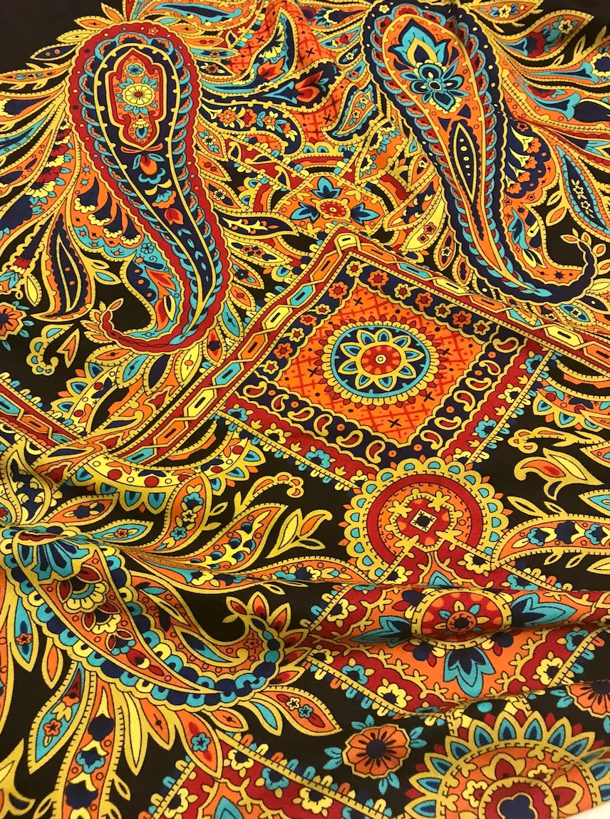 Pavlovo Posad Russian Shawl 100% Wool Scarf 148 cm Silk Fringe “Gingerbread” Limited Edition — image 9