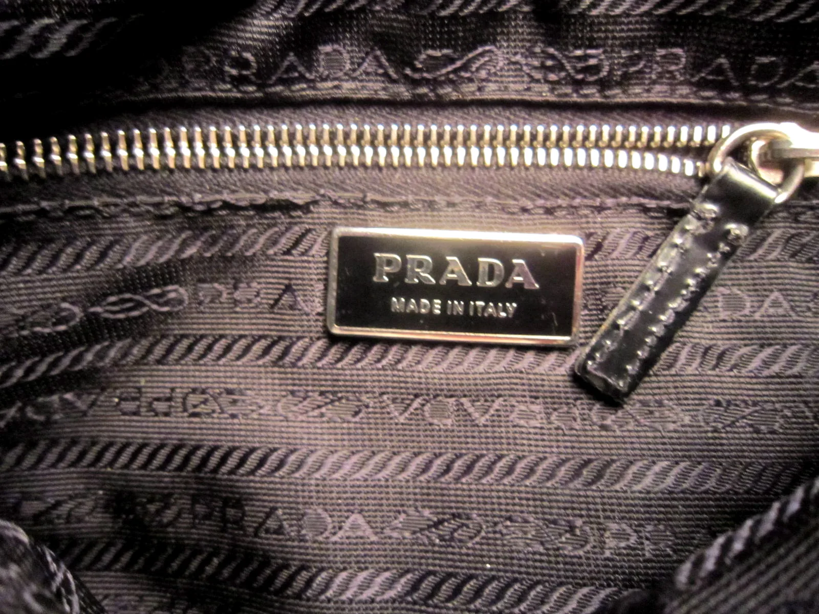 Prada Black Nylon & Leather Shoulder Bag — image 6