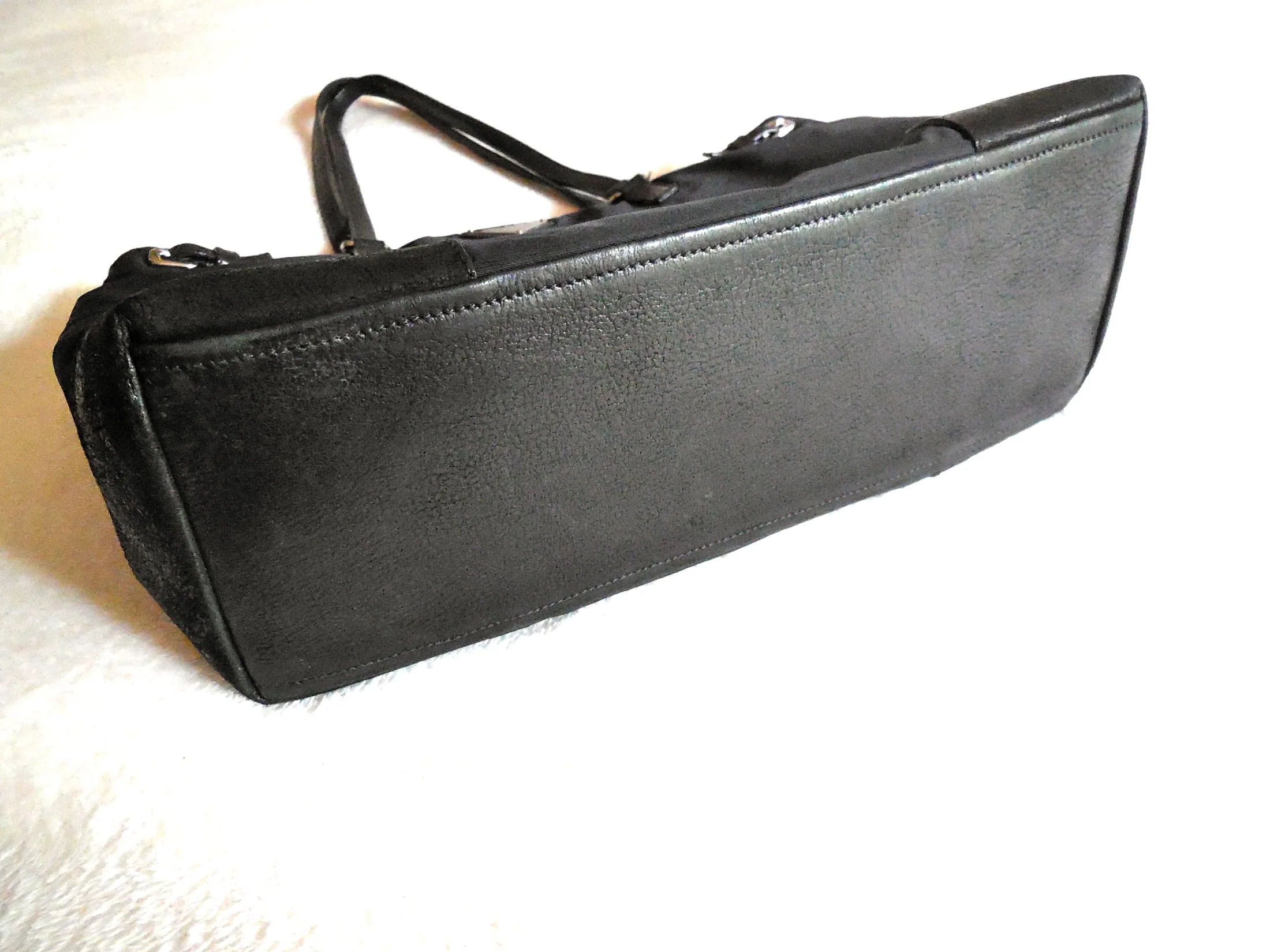 Prada Black Nylon & Leather Tote — image 2
