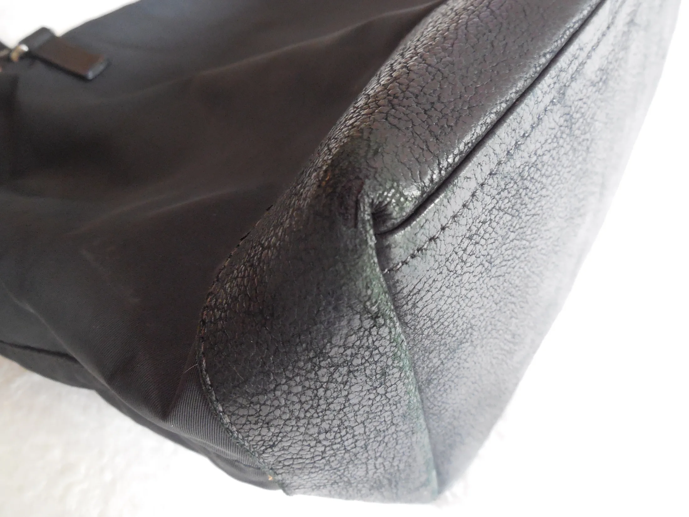 Prada Black Nylon & Leather Tote — image 7