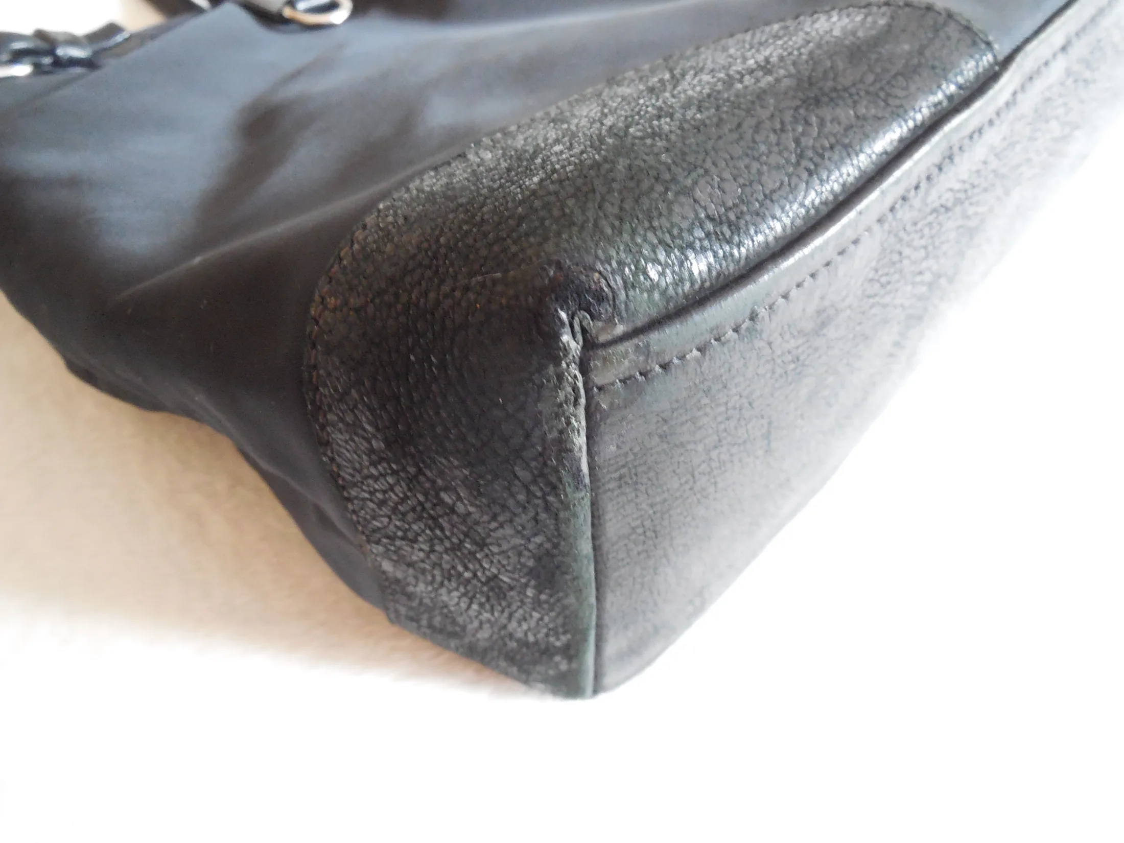Prada Black Nylon & Leather Tote — image 9