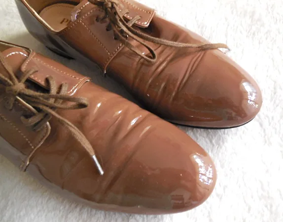 Prada Beige Patent Lace Up Oxfords Shoes/Size 36 — image 3