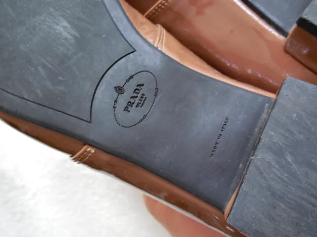 Prada Beige Patent Lace Up Oxfords Shoes/Size 36 — image 5
