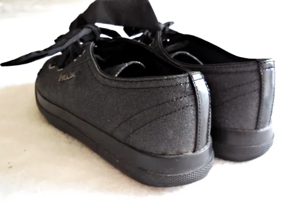 Prada Black Glitter Sneakers/Sz.6.5 — image 4