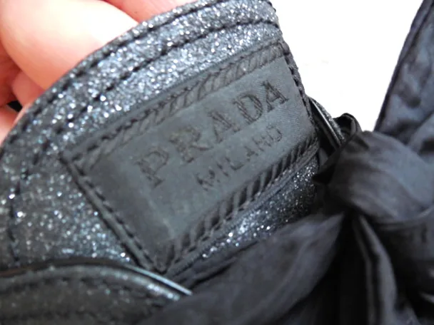 Prada Black Glitter Sneakers/Sz.6.5 — image 5