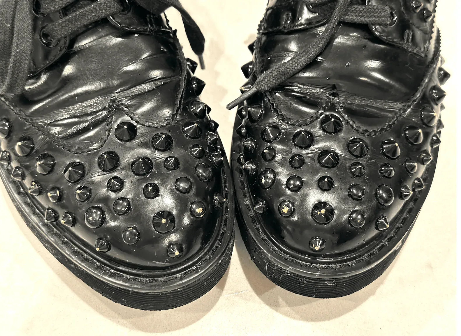 Prada Leather Studded Lace-Up Oxford Black Size 38 — image 3