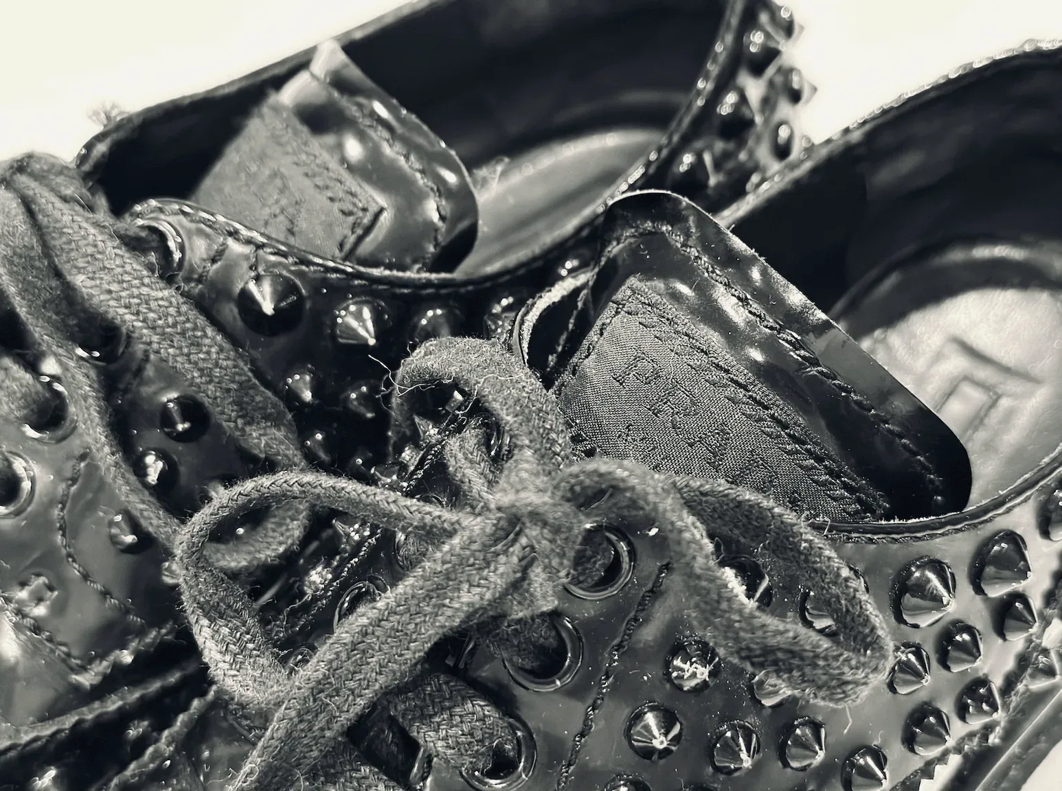 Prada Leather Studded Lace-Up Oxford Black Size 38 — image 6