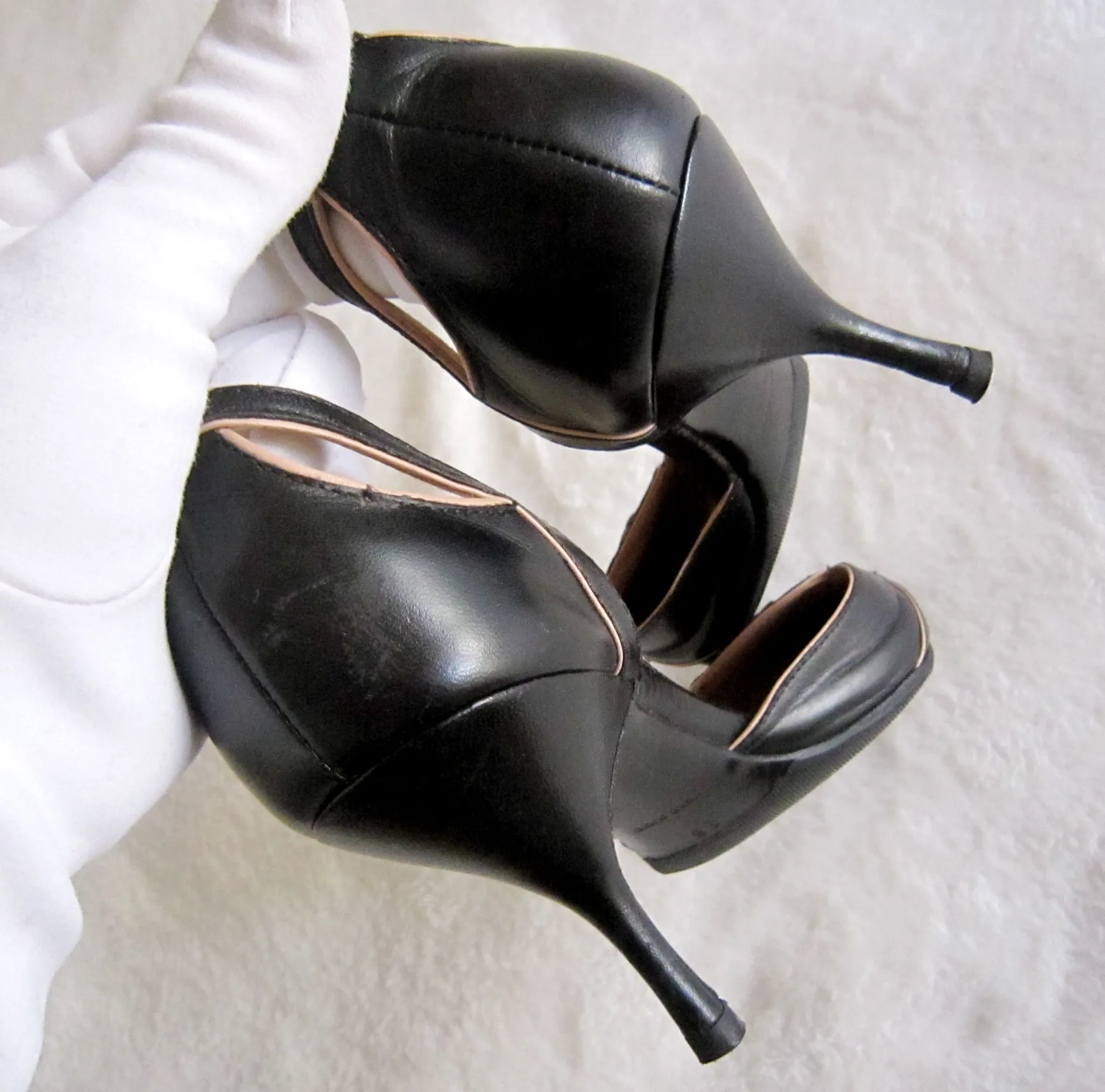 Prada Pink & Navy Mini Buckle Leather Heels/Size 36 — image 3