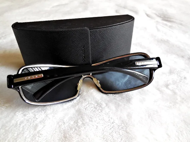 Prada Black Executive Aviator Sunglasses/SPR 10D — image 3