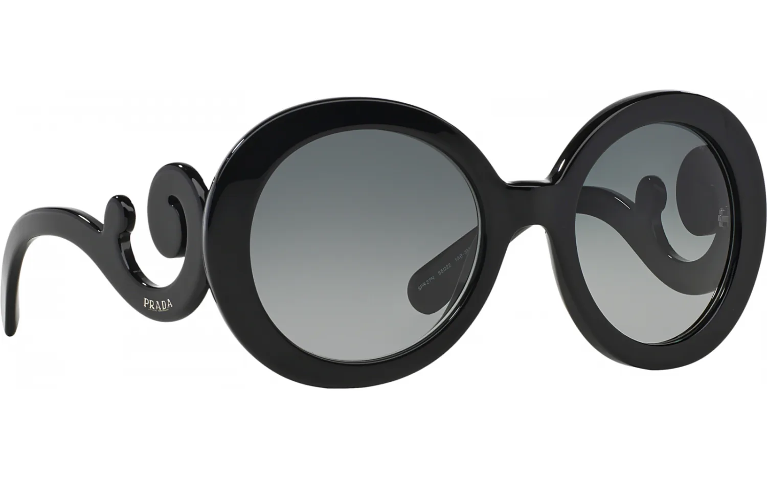 Prada Oversized Round Frame Baroque Sunglasses 55 22 SPR27N