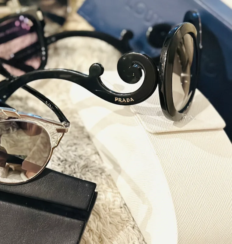 Prada Oversized Round Frame Baroque Sunglasses 55 22 SPR27N — image 8