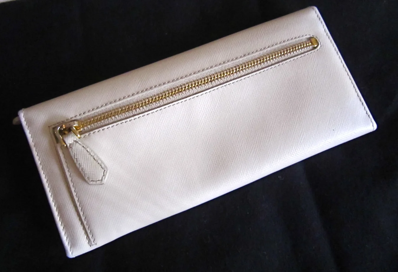 Prada Ivory Saffiano Leather Continental Long Wallet — image 3