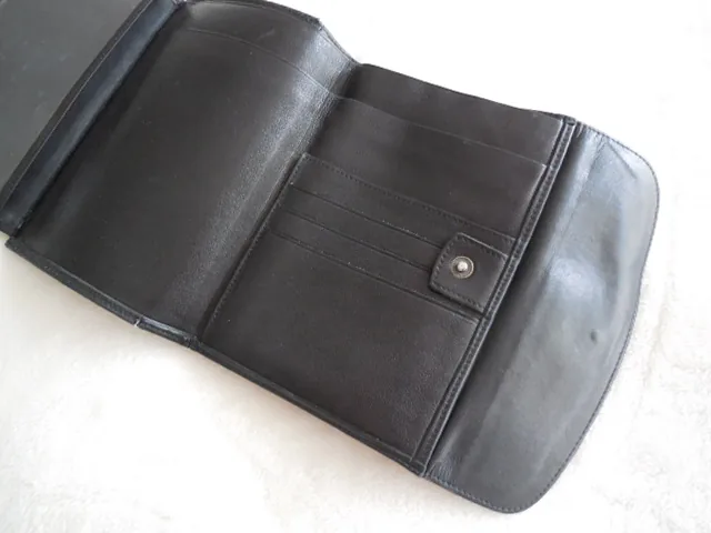 Paco Rabanne Black Leather Tri-Fold Wallet — image 5