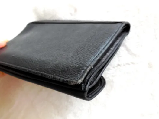 Paco Rabanne Black Leather Tri-Fold Wallet — image 8