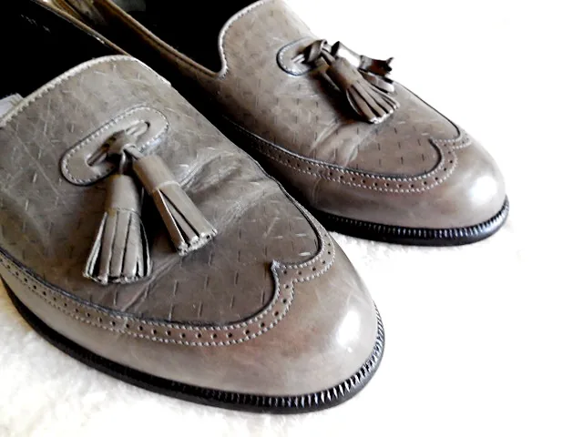 Puccini Grey Leather Oxfords/Size 8 — image 2