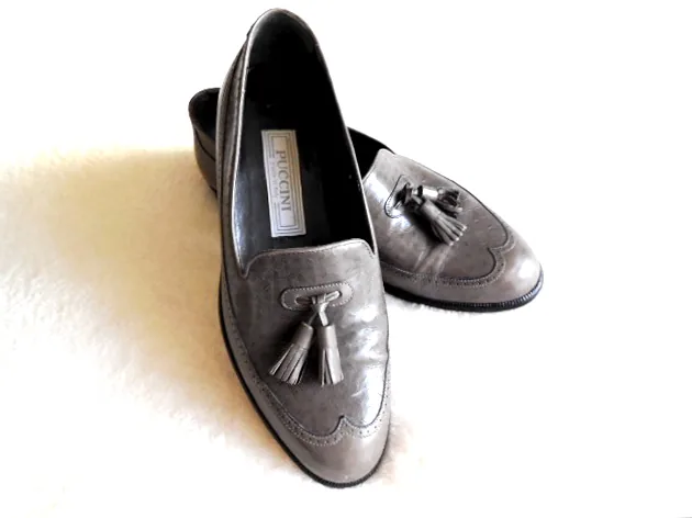 Puccini Grey Leather Oxfords/Size 8 — image 3