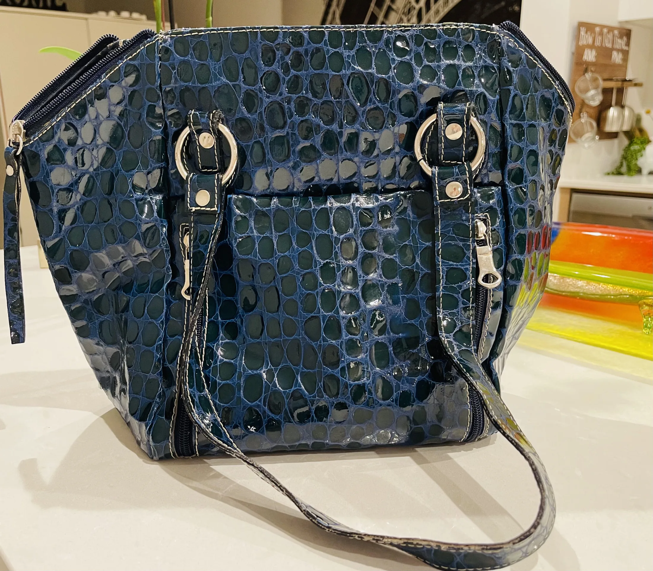 Regina Blue Large Tote Bag