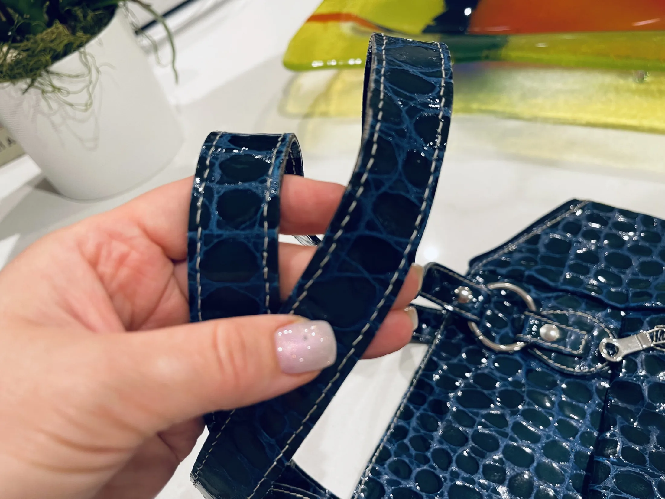Regina Blue Large Tote Bag — image 4