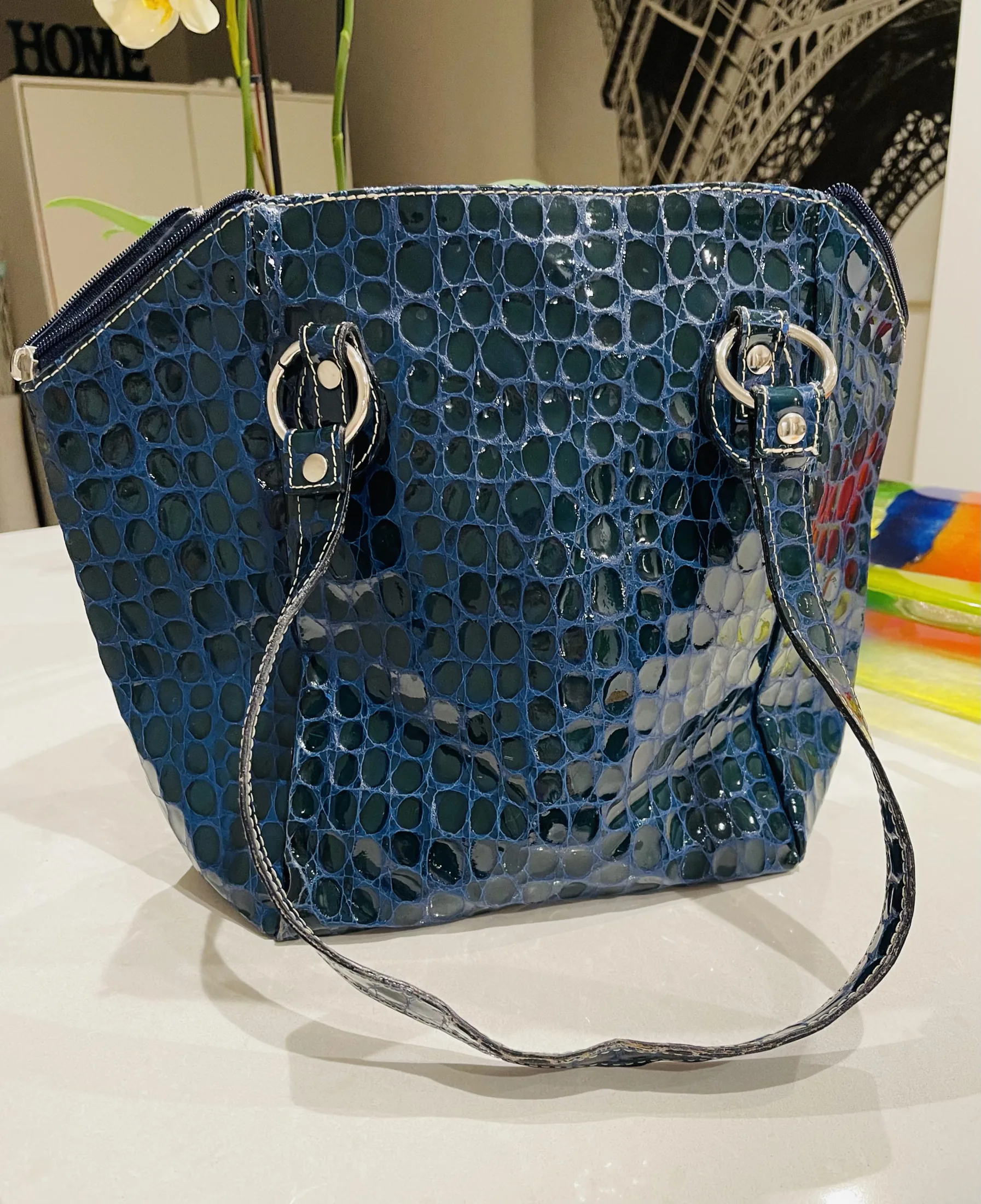 Regina Blue Large Tote Bag — image 8